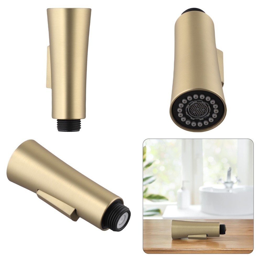 1 8 GPM Pull Down Kitchen Faucet Brushed Gold Sprayer Head Replacement