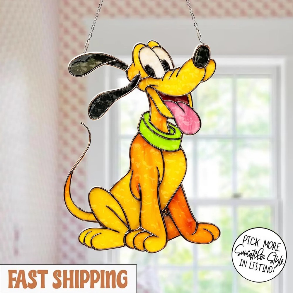 Personalized Pluto Window Acrylic Suncatcher, Gift for Decor Window
