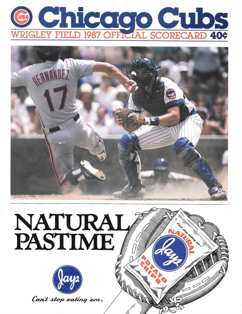 1987 Chicago Cubs Program - Versus Pirates- Unscored