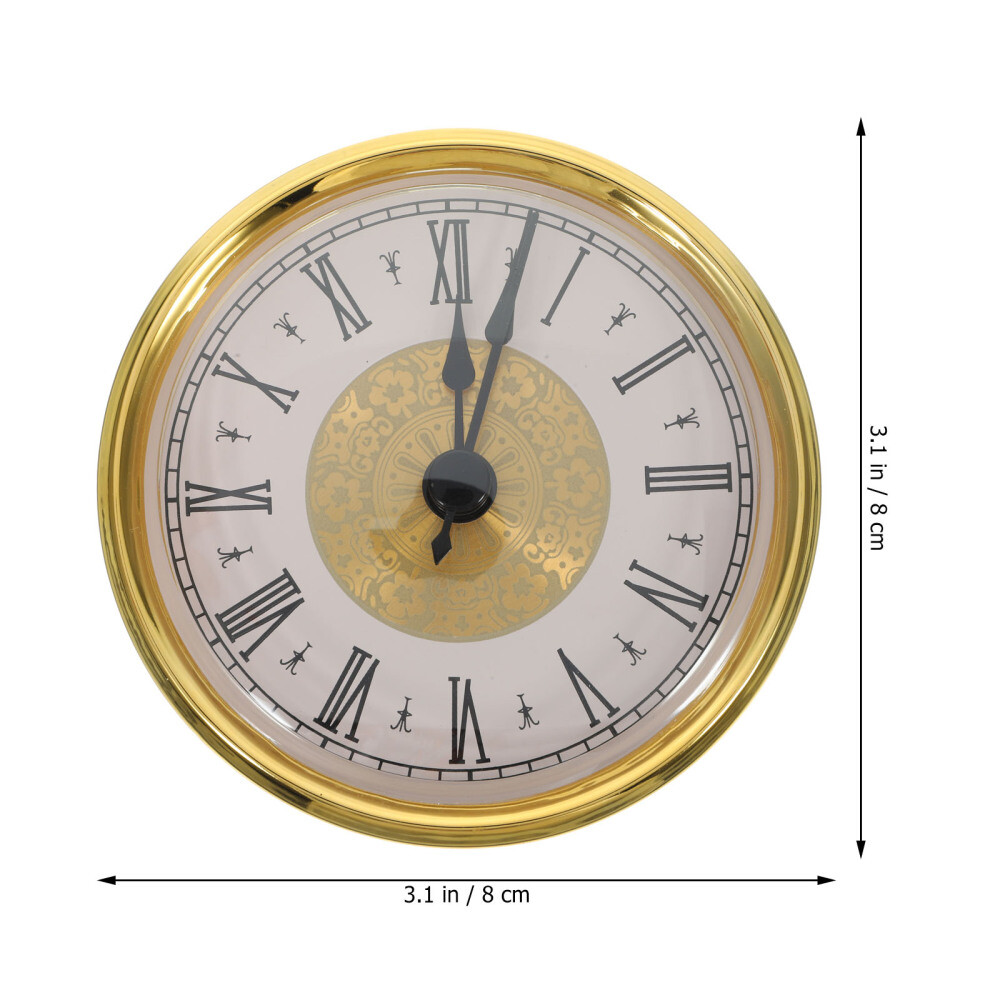 Retro Clock Insert DIY Round Clock Head Silent Clock Head Insert Quartz Clock
