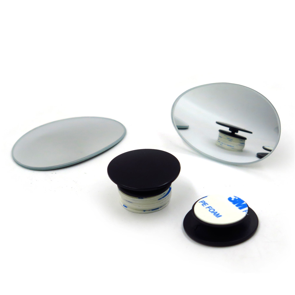 360° Adjustable Oval Wide Angle frameless Rear Side View Car Blind Spot Mirror