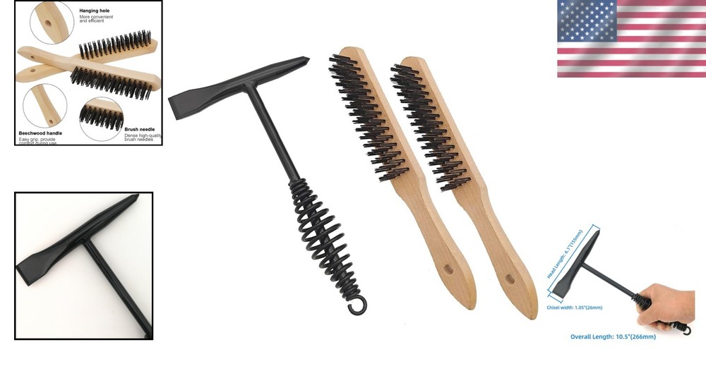 Welding Chipping Hammer with Coil Spring Handle,10.5",Cone and Vertical Chisel,1