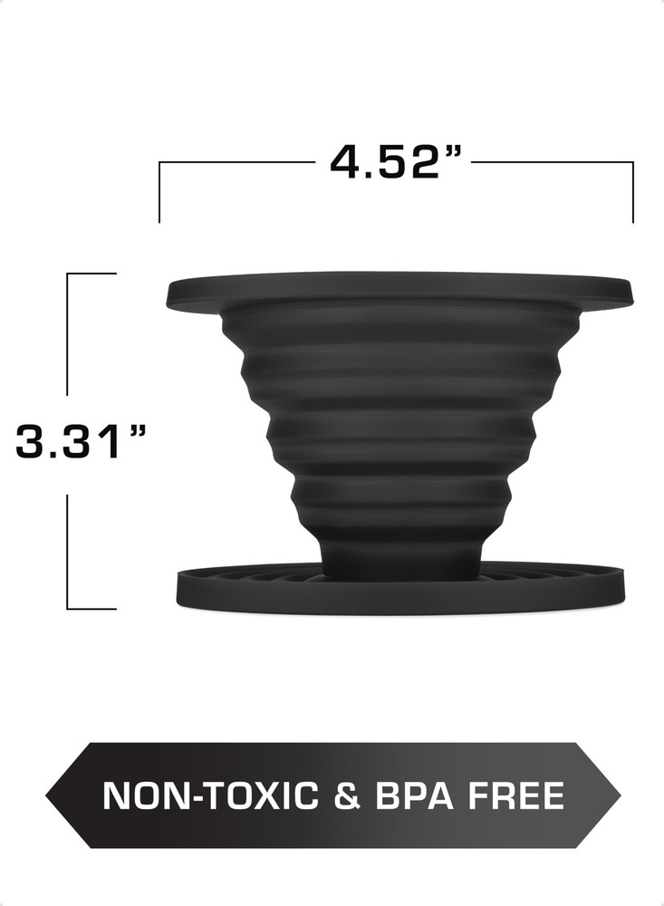 Sierra Collapsible Coffee Pour over Dripper ? Camping Coffee Filter ? Includes P