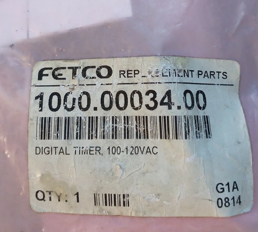 Digital Timer 100-120VAC Fetco NOS