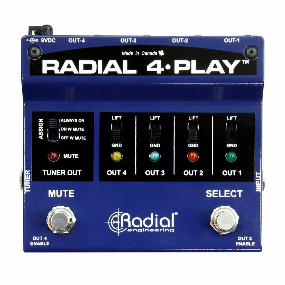 Radial 4-Play Active DI Box with Four Selectable Outputs