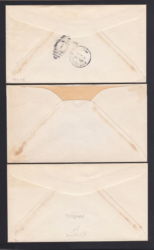 FDC: #795 1937 3c Northwest Territory - BEARDSLEY Cachet - (3) Cities