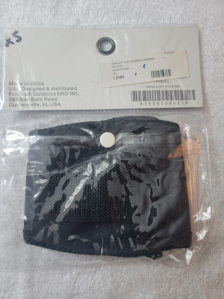 Pro Tech Outdoors Black Nylon Handcuff Case (B5)