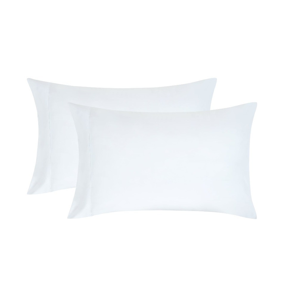Super Soft Brushed Microfiber Pillowcase Set White Standard Queen 2 Piece