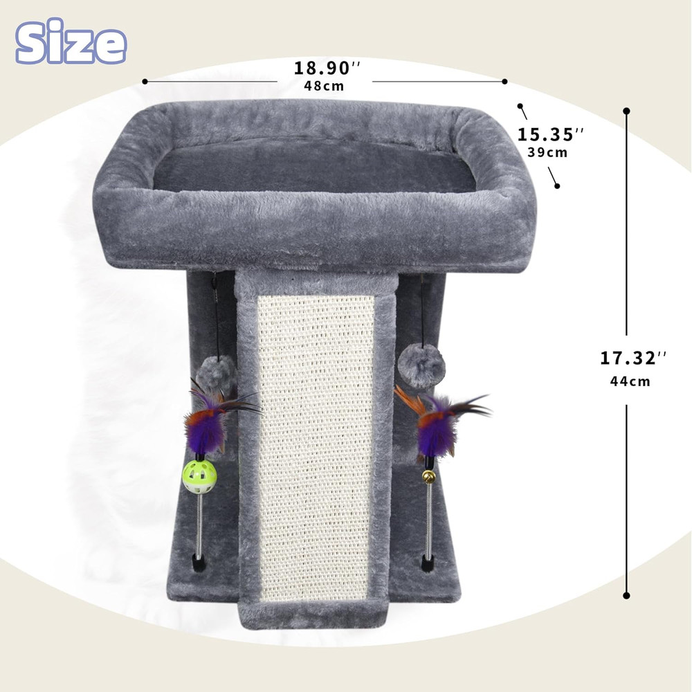 Cat Tree Tower with Cat Scratching Post for Indoor Cats, Activity Centre Climbin