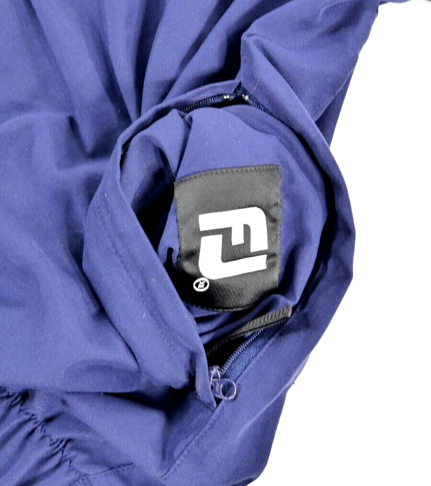 FootJoy Blue Windbreaker Jacket Pullover Band Collar Lined Mens X Large