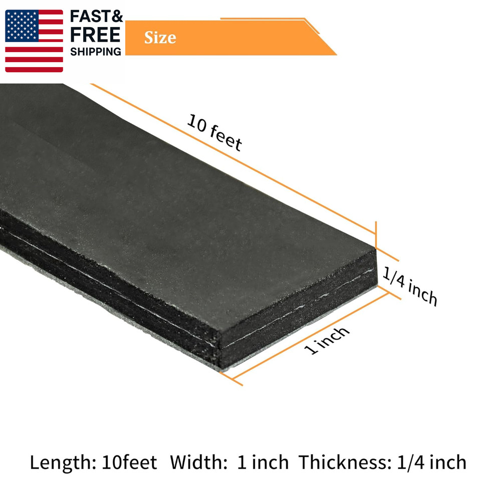 Adhesive Reinforced Solid Rubber Sheets, Rolls & Strips Inserted 1/4 (.250)"