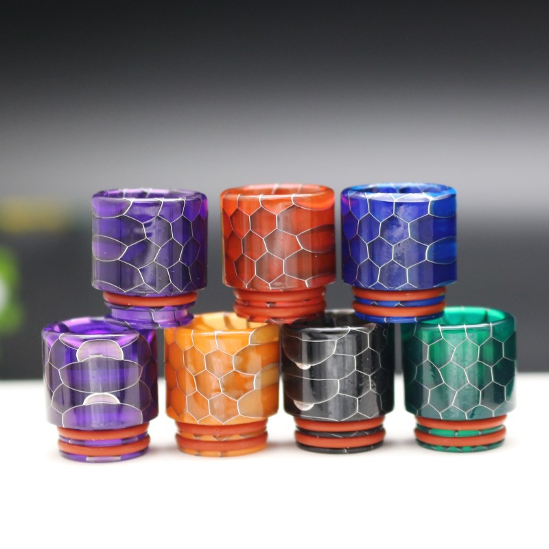 810 Resin Drip Tip Snake Pattern Universal Fit Random 3PCS