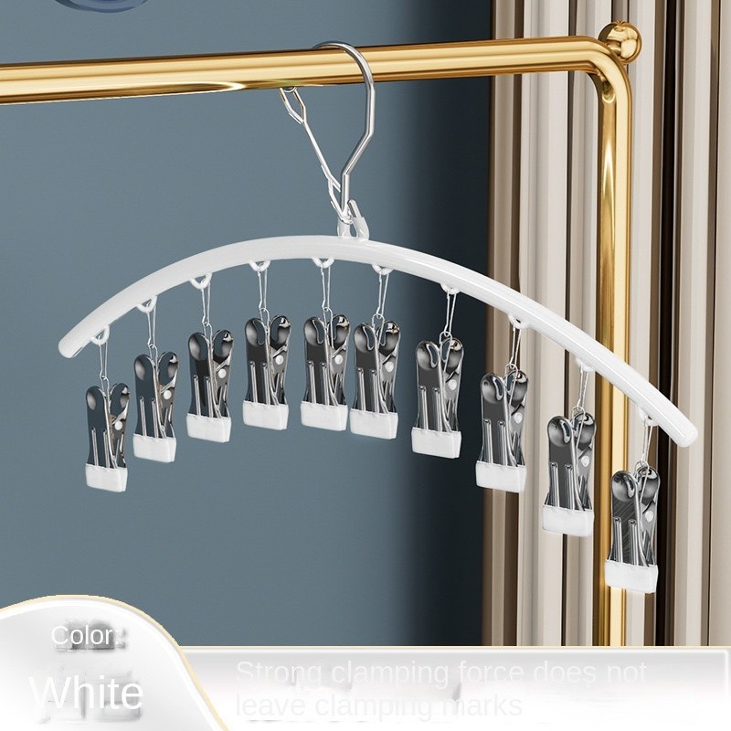 Clothes Hanger with Multiple Clips for Home Use Retractable Travel Space-Saving