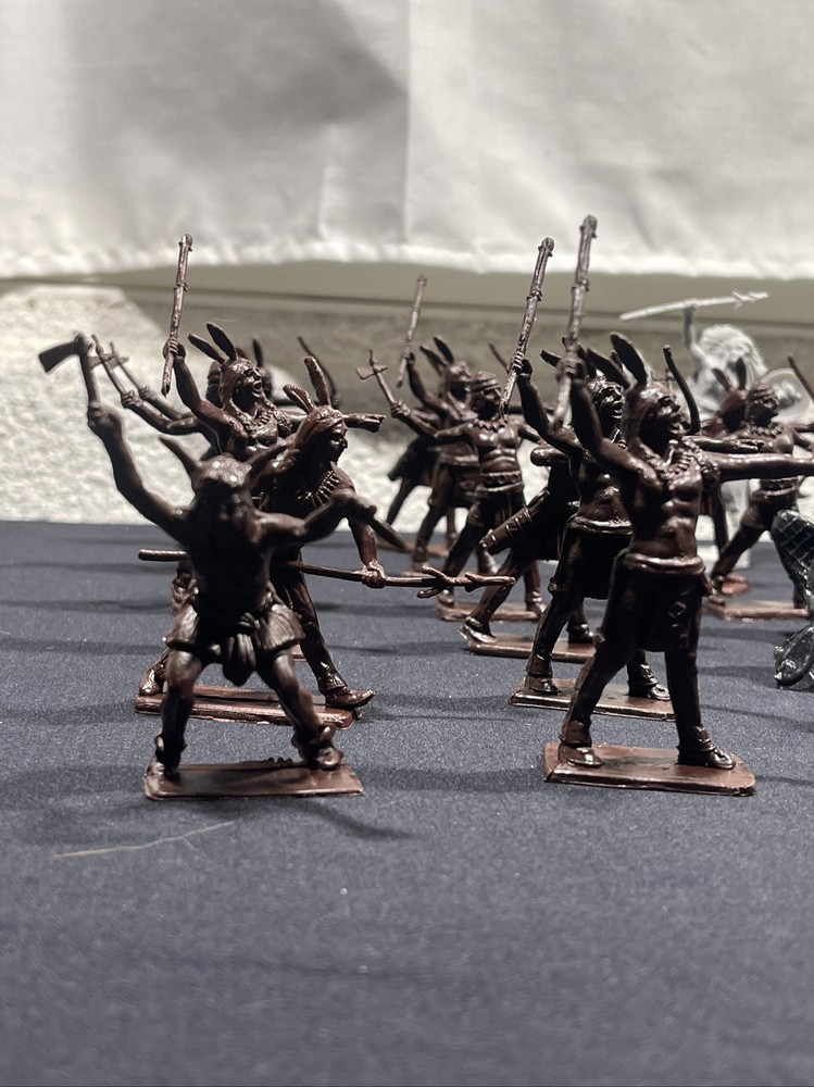 CHERILEA Playset Figures 7th Cavalry And Indians Regiment 60mm 65 PC