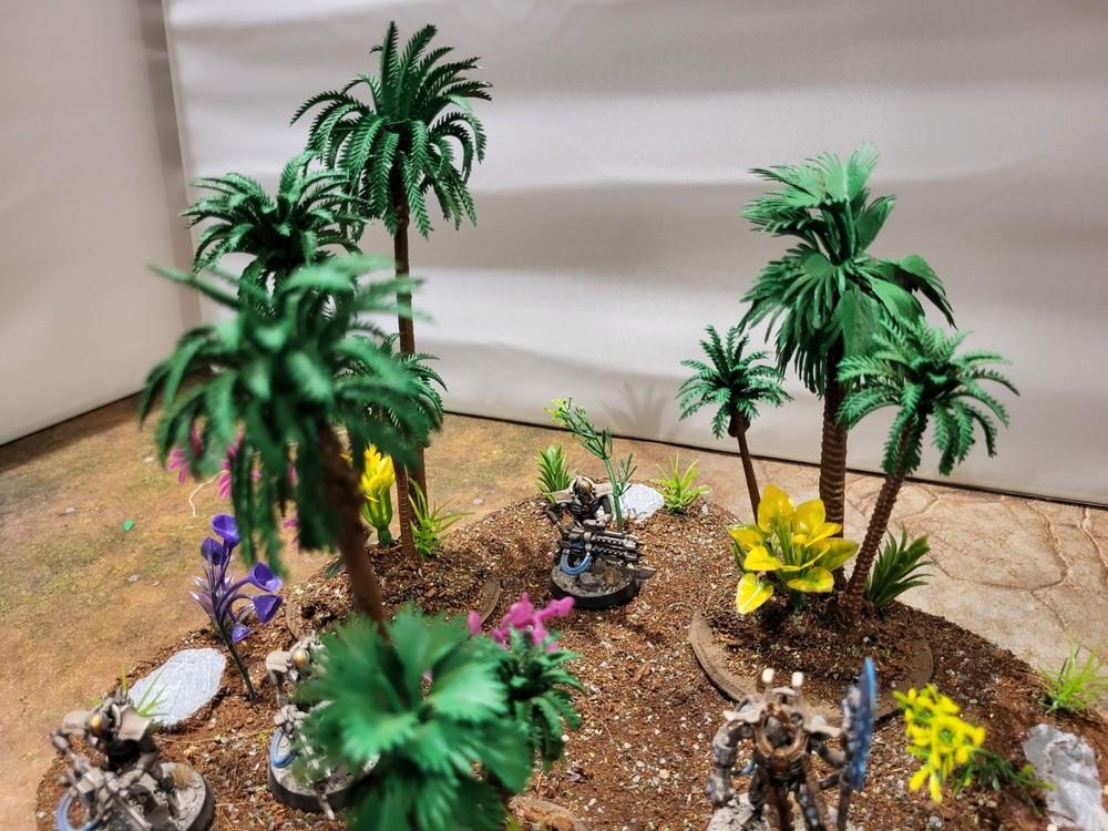 Wargaming Terrain Painted - Jungle Palm tree Set