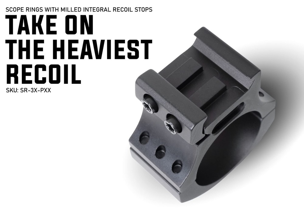 Monstrum Next Level Scope Rings with Integrated Bubble | Medium Profile