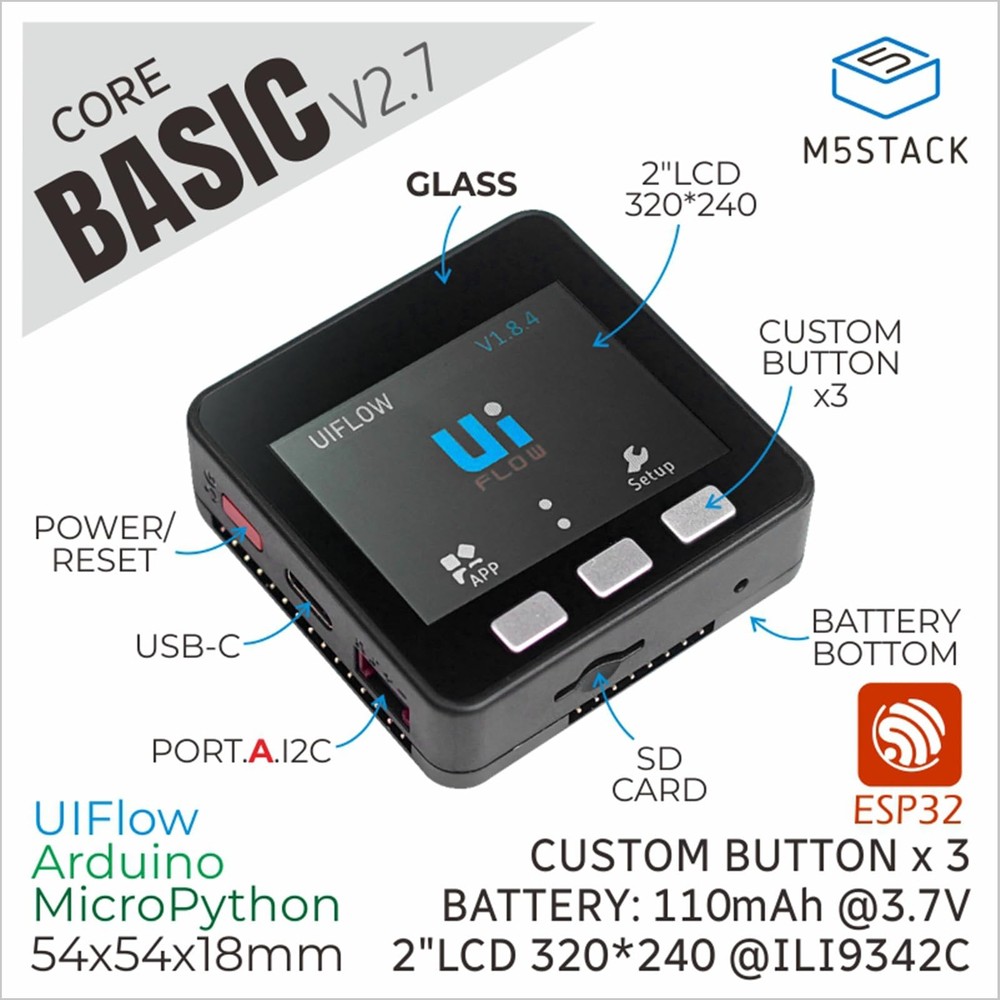 Official ESP32 Basic Core IoT Development Kit V2.7