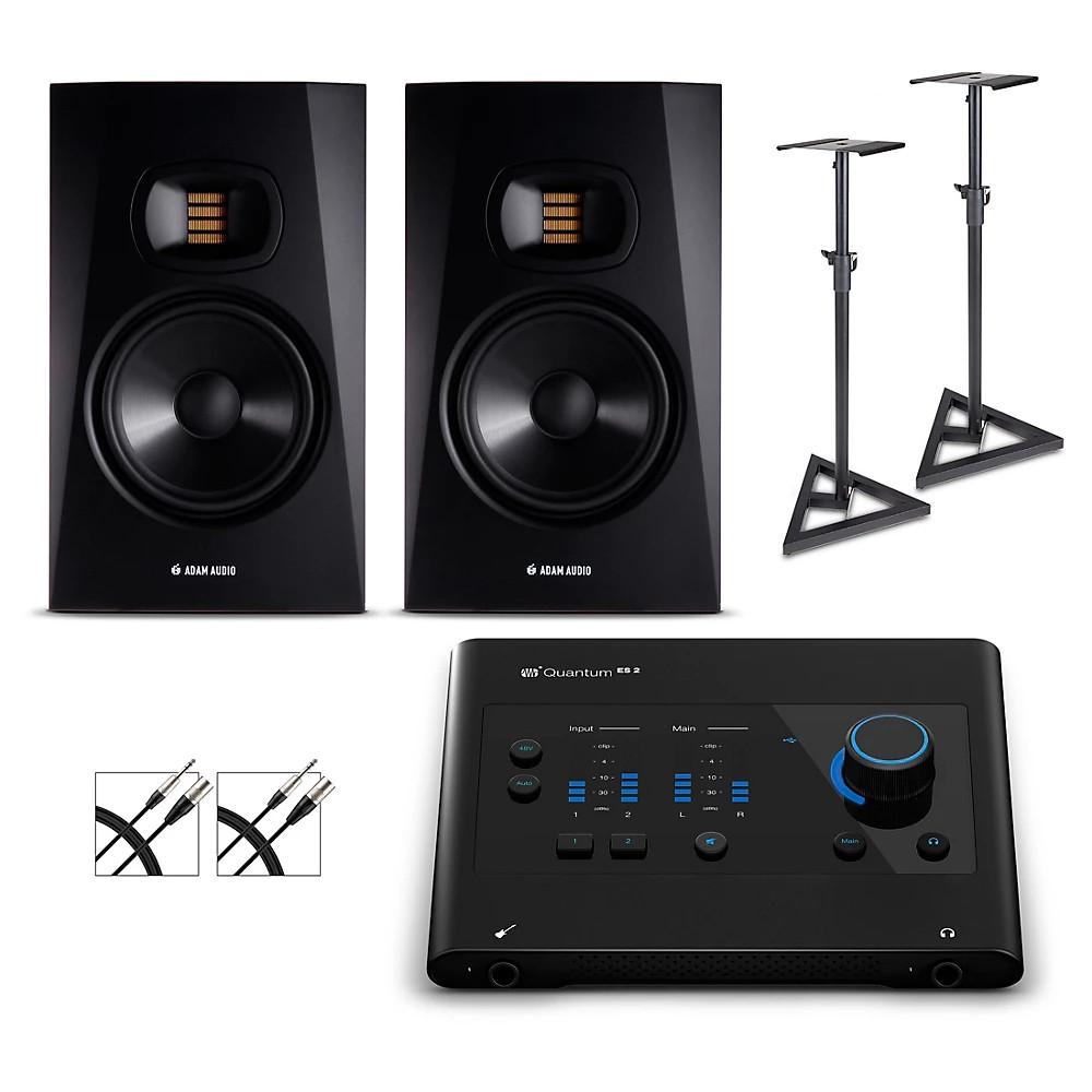 PreSonus Quantum ES2 Audio Interface  w/Adam Audio Monitors/Cables/Stands T7