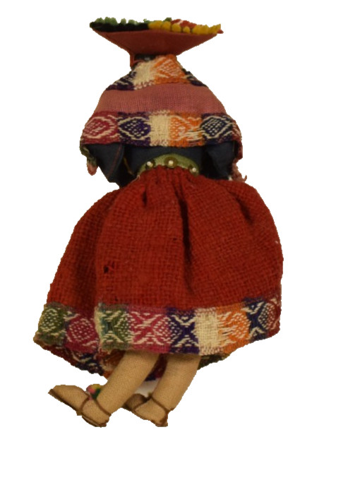 1930s-50s Peru Peruvian Cusco Area Handmade 8" Doll Composition & Cloth #19