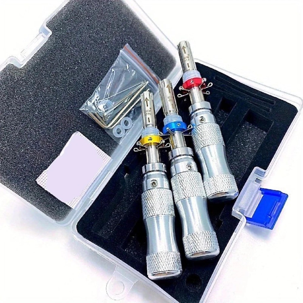 3Pcs 7 Pin Advanced Tubular Lock Tool Set For Padlock Hook Tool Seal Pick Puller