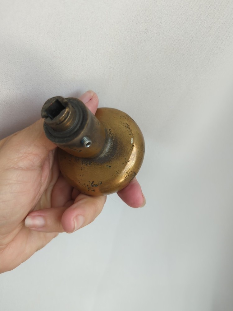 Antique Bronze pull front door knob Heavy **UNTESTED :-)**