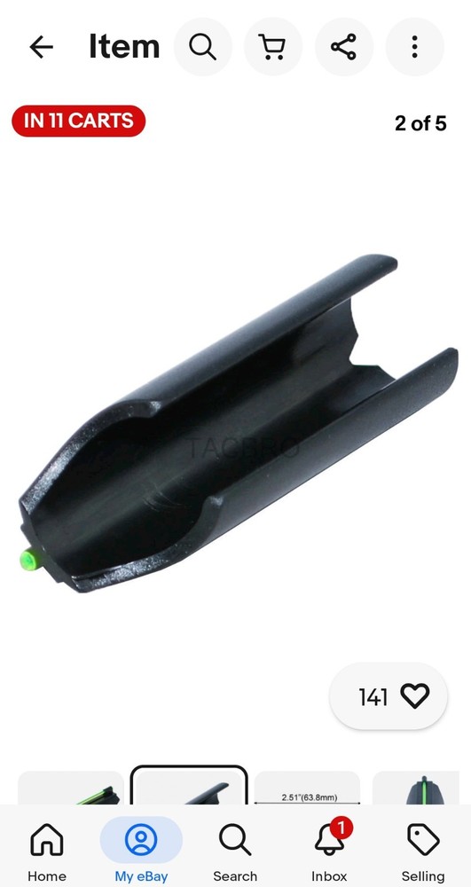 Universal Lite Pipe 20ga Shotgun Sight Green