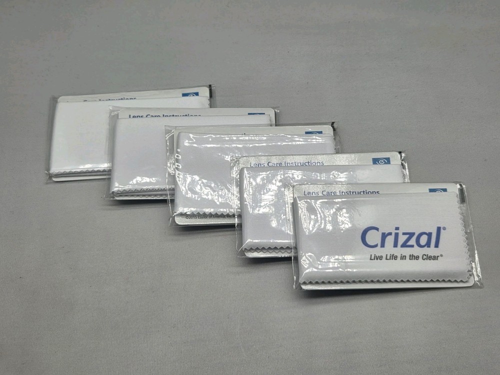 5-Pack Bundle Crizal Micro Fiber Eyeglass Cloth