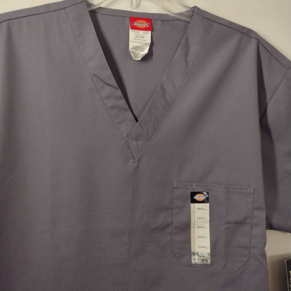 Dickies - EDS - Grey Scrub Top - Unisex Size Small - New With Tags