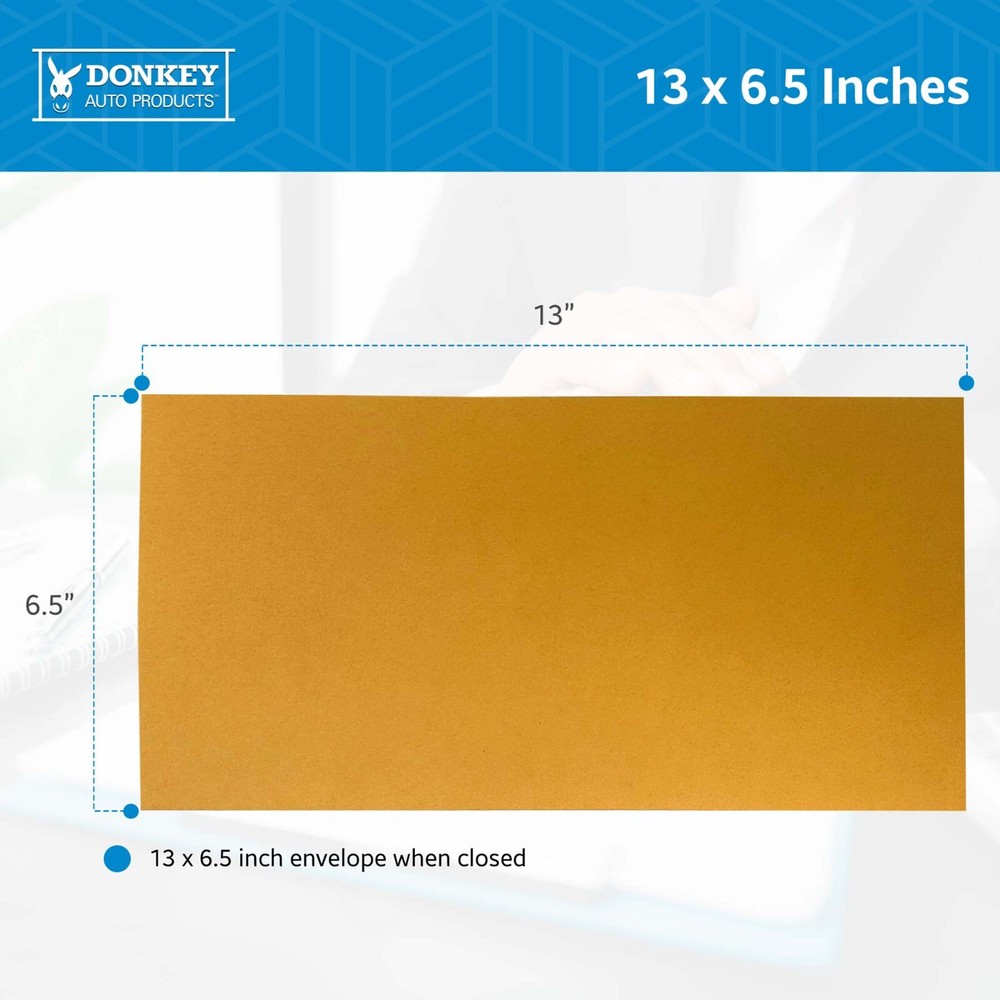 Blank License Plate Envelopes - Press & Seal (Self-Sealing) (100 per box)