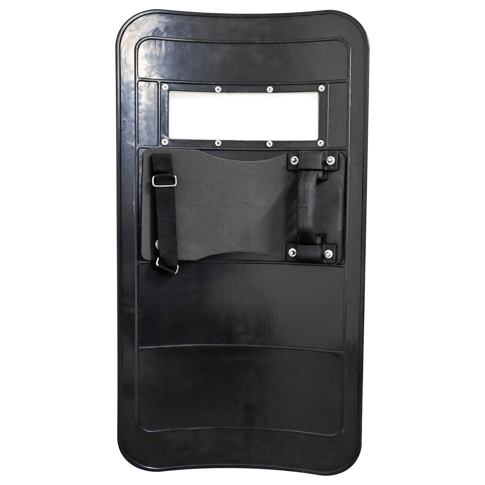 PC Black Anti-riot Shield Security Protection Self Guard Hand-Held Rectangle