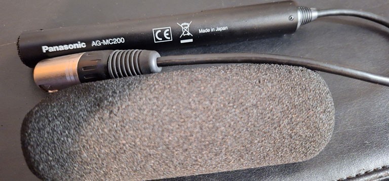 Microphone, Panasonic AG-MC200, XLR, Directional, windscreen