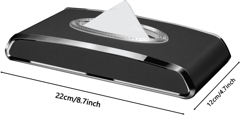 Faux Leather Car Tissue Holder for Interior, Multi-Function Tissue Box, Armrest