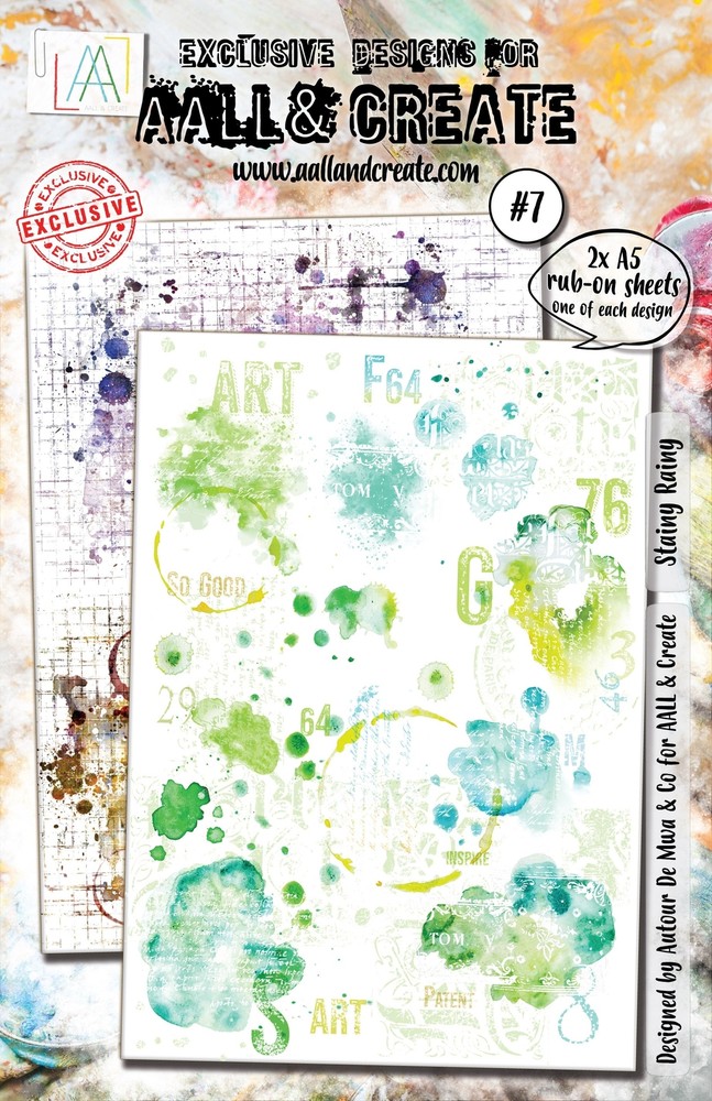AALL & Create A5 Rub-Ons - Stainy Rainy #7, ALLRO#7