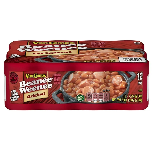 Van Camp's Beanee Weenee 7.75 oz Cans – 12 Pack – Ready to Eat