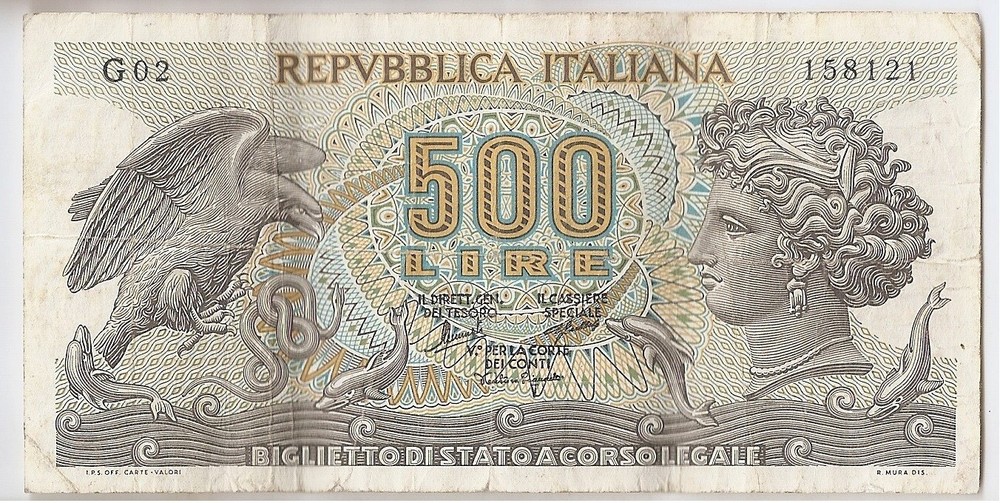 ITALY 500 lire 1966
