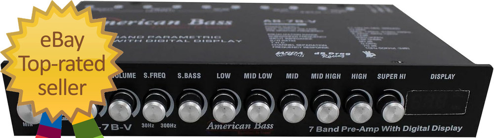 High End 7 Band Equalizer Voltage Display