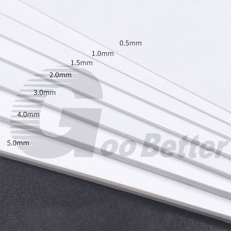White ABS Plastic Sheet Plastic Plate Board Model Make DIY Thicknesses 0.5mm-5mm
