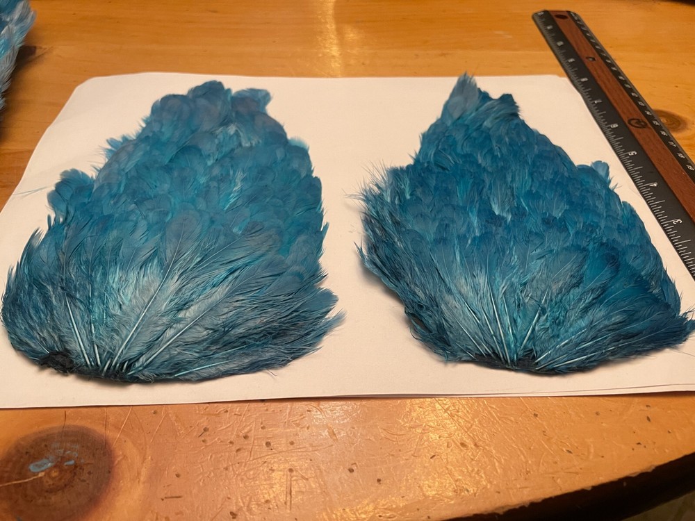 Hen Saddle Patch SILVER DOCTOR BLUE