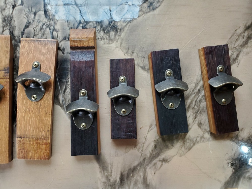 Oak Wine Barrel Bottle Opener