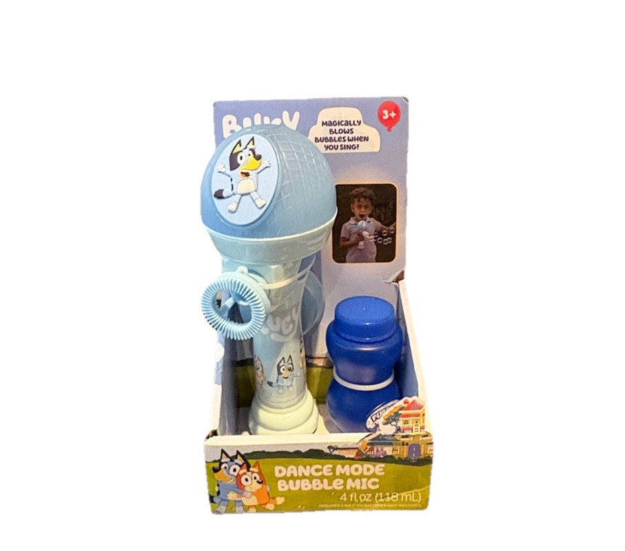 Bluey Dance Mode Bubble Machine Toy Microphone New Damaged Box