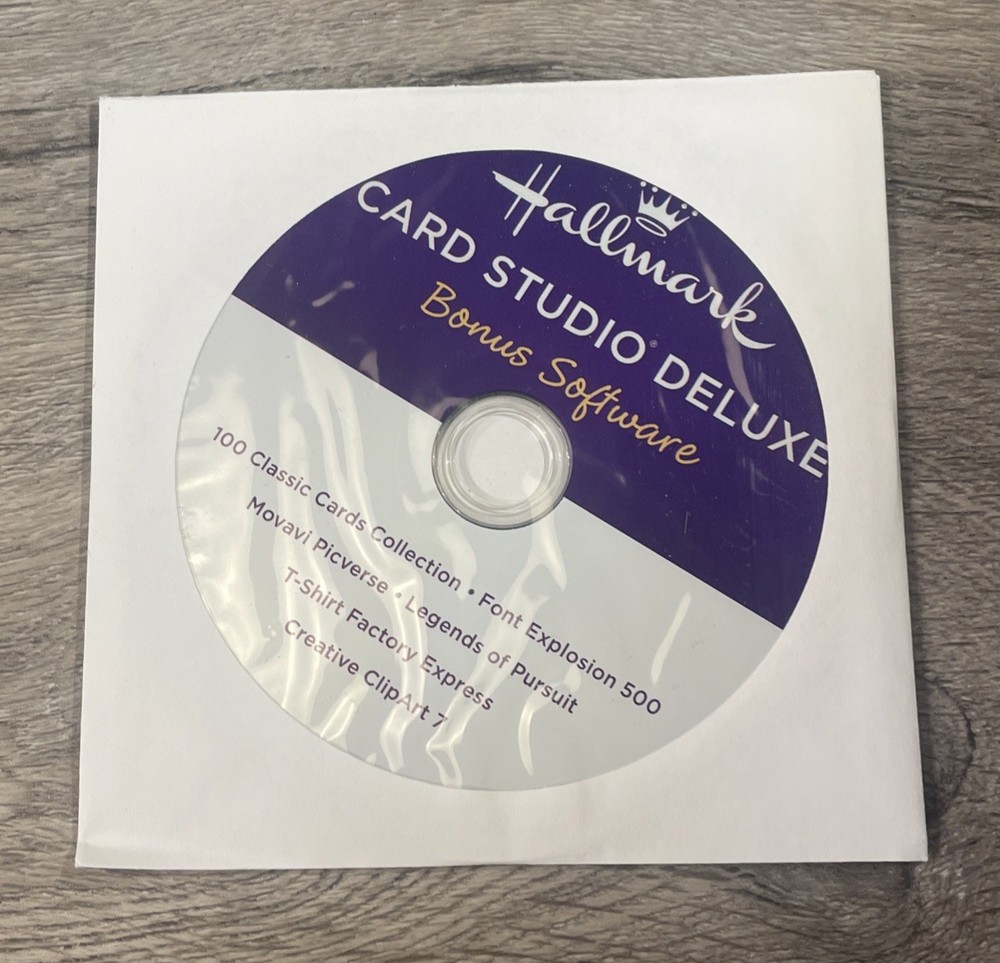 Hallmark Card Studio Deluxe Software Create Custom Cards Kit - Software & Guide