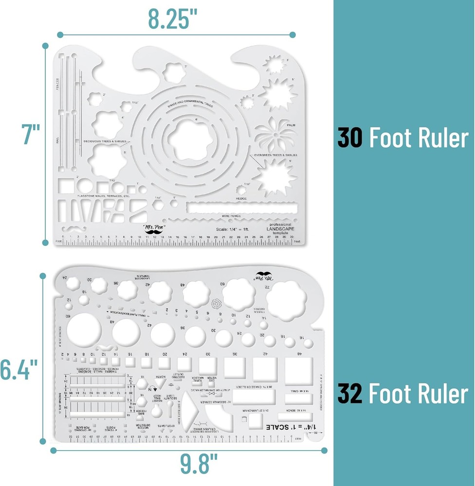 Landscape Template Architectural Drafting Tool Stencil