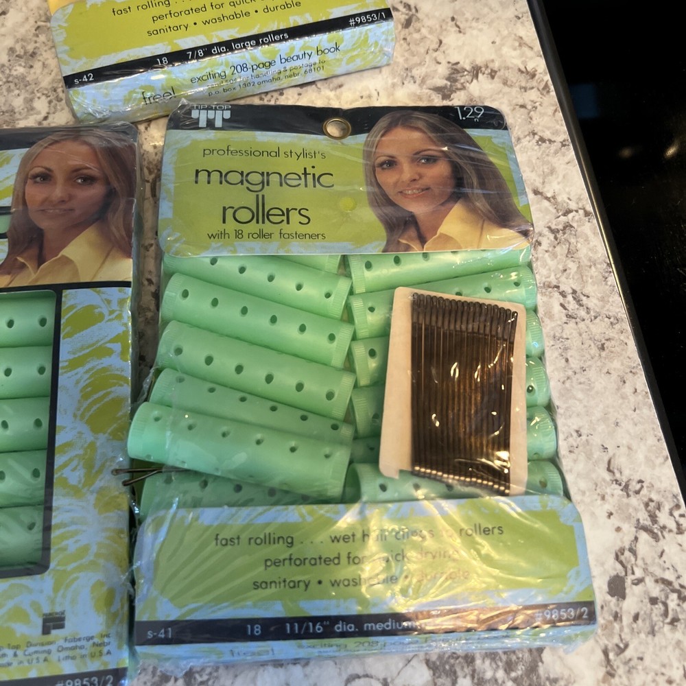 Vintage Tip Top Magnetic Rollers New In Package