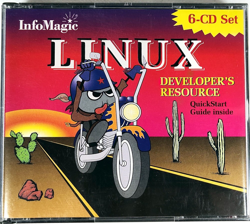 InfoMagic Linux Developer's Resource 6 CD-ROMs Motorcycle Jun 1998 Good climagic