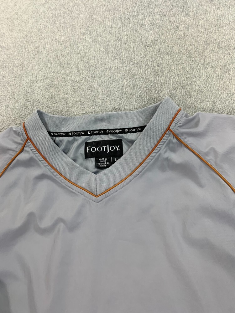 Footjoy Golf Windbreaker Pullover Jacket (Men's Large) Gray/Orange