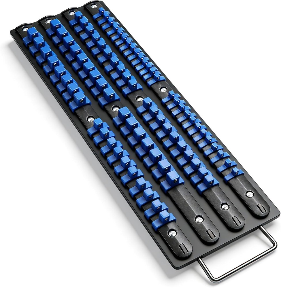 Heavy Duty 80-Piece Socket Organizer - Organize 1/4", 3/8", & 1/2" Sockets