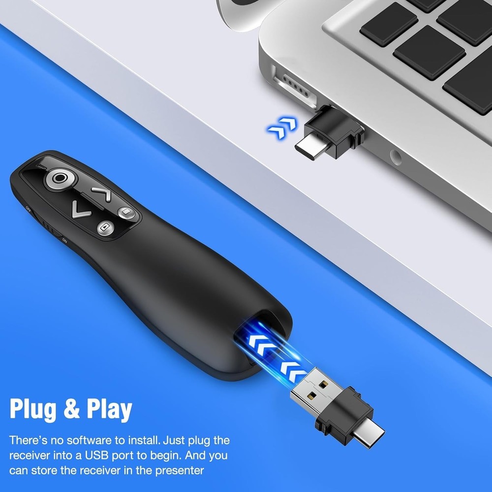 Presentation Clicker Wireless Presenter Remote for PowerPoint, Powerpoint Click