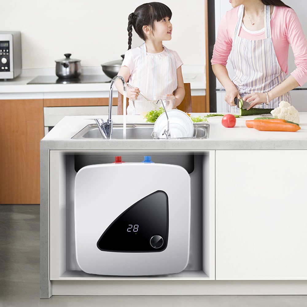 1500W 8L Electric Instant Hot Water Heater Tank On Demand Kitchen 30℃-65℃ 110v
