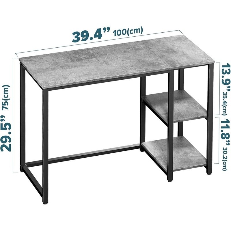 Compact Computer Desk W/ Adjustable Shelves Multi-functional Workstation New