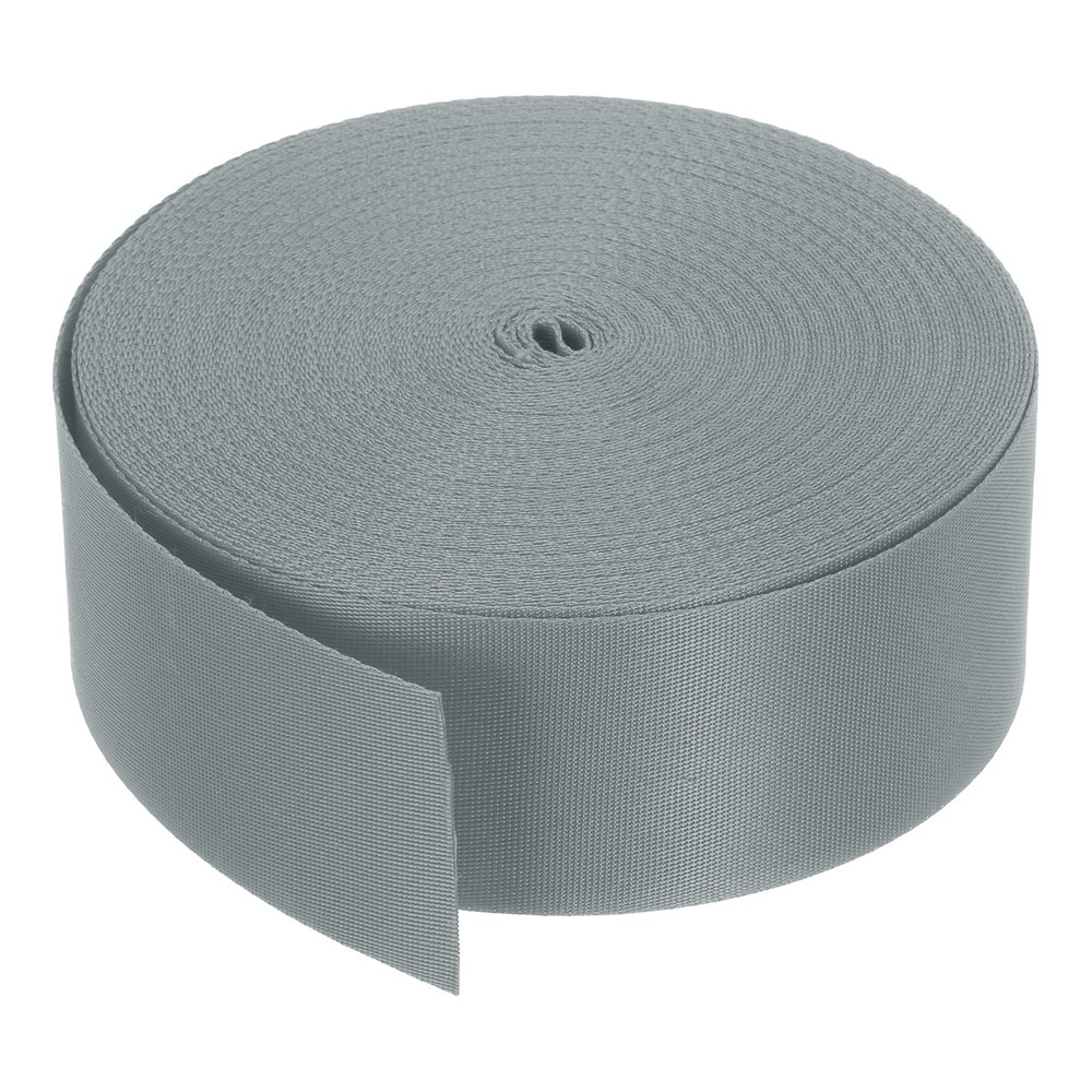 Flat Nylon Webbing Strap 2 Inch 25 Yards Iron Gray for Backpack